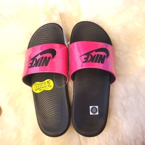 NIKE Kawa Faux Shealing Lined Slides sz. 6 - Picture 4 of 6